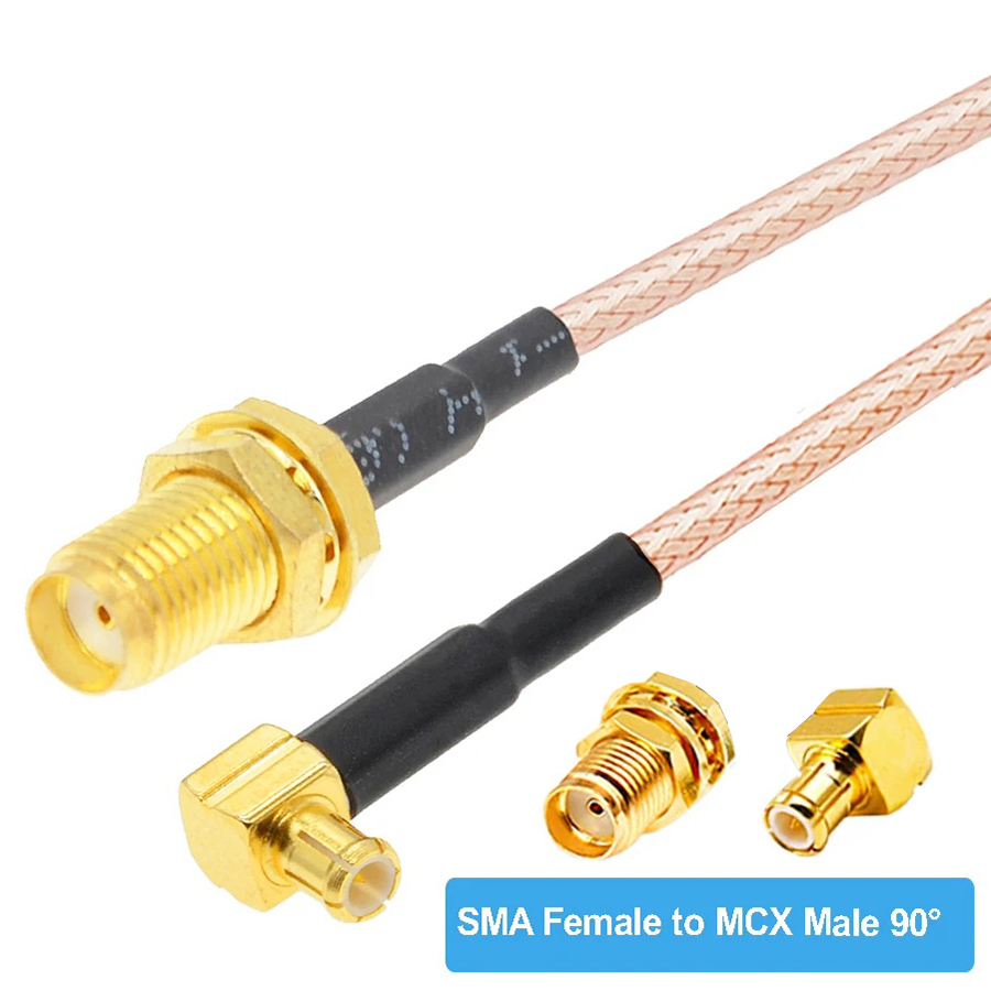   RG316 SMA Female to MCX Male 90 50 (RG316-SMA-F-MCX-M90-50CM)